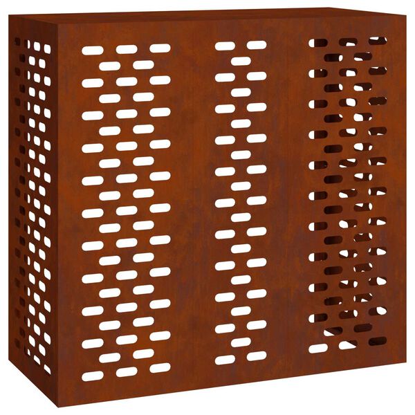 vidaXL Klimaanlagenabdeckung Rostig 110 x 50 x 105 cm Wetterfeststahl