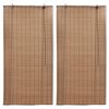 vidaXL Bambusrollos 2 Stk. 80x160 cm Braun
