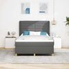 vidaXL Boxspringbett mit Matratze Dunkelgrau 90x190 cm Dunkelgrau