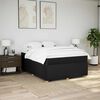 vidaXL Boxspringbett mit Matratze Schwarz 140x200 cm Stoff