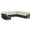 vidaXL Gartensofa-set 11 stk. Schwarz Poly-Rattan