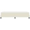 vidaXL Bettrahmen mit Matratze Creme 80 x 200 cm Stoff
