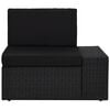 vidaXL 9-tlg. Garten-Lounge-Set Poly Rattan Schwarz