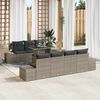 vidaXL Gartensofa-set mit Kissen 8 pcs Grau