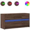 vidaXL TV-Schrank mit LED-Beleuchtung Braun Eichen-Optik 100x34x50 cm