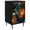 vidaXL Nachttisch LOCHEM Schwarz Eichen-Optik 36 x 33 x 61 cm