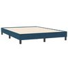 vidaXL Boxspringbett mit Matratze Dunkelblau 160x210 cm Samt