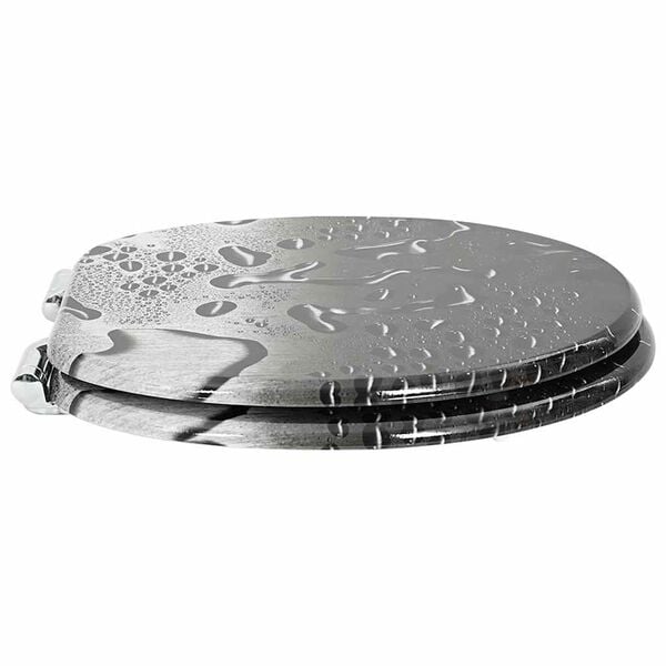 vidaXL Soft-Close Toilettensitz Grau 44 x 38 cm MDF-Platte