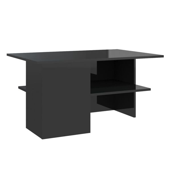 vidaXL Couchtisch Hochglanz-Schwarz 90x60x46,5 cm Holzwerkstoff