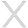 vidaXL Esstischbeine X-Form 2 Stk. Wei&szlig; 70x(72-73) cm Stahl