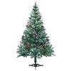 vidaXL Künstlicher Weihnachtsbaum Grün 150 cm PVC und Stahl