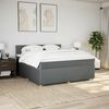 vidaXL Boxspringbett mit Matratze Dunkelgrau 180x200 cm Stoff