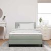 vidaXL Boxspringbett mit Matratze Hellgrau 120 x 190 cm Samt