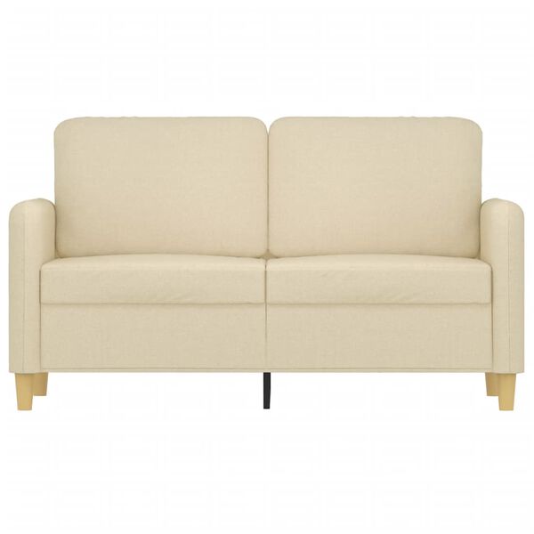 vidaXL 2-Sitzer-Sofa Creme 120 cm Stoff