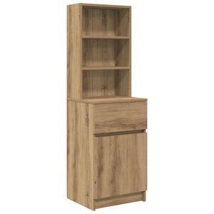 vidaXL Nachttisch Artisan-Eiche 39x35x125 cm Holzwerkstoff