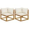vidaXL Ecksofas 2 Stk. Modular mit Kissen Massivholz Akazie