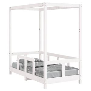 vidaXL Kinderbett Wei&szlig; 70x140 cm Massivholz Kiefer