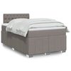 vidaXL Boxspringbett mit Matratze Taupe 120x190 cm Stoff