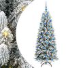 vidaXL K&uuml;nstlicher Weihnachtsbaum mit 300 LEDs mit St&auml;nder Wei&szlig; 180 cm