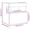 vidaXL TV-Wandschrank mit LED-Leuchten Braun Eichen-Optik 40x30x40 cm