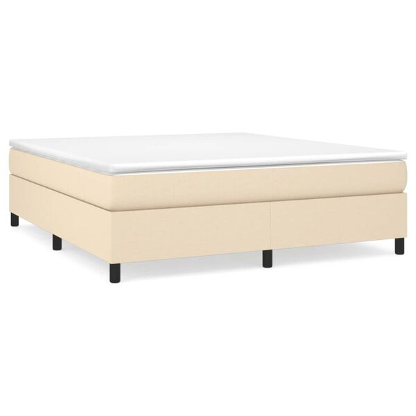 vidaXL Boxspringbettgestell Creme 160x200 cm Stoff