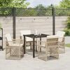 vidaXL Garten Essgruppe 5 pcs Beige Poly-Rattan