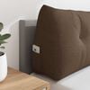 vidaXL R&uuml;cken Kissen Braun 200 x 24 x 50 cm Stoff