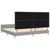 vidaXL Bettgestell mit Kopfteil Hellgrau 200 x 200 cm Stoff