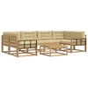 vidaXL Outdoor-Sofagarnitur 5 stk. Wei&szlig; und Beige