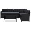 vidaXL Gartenm&ouml;bel-Sets Schwarz Poly-Rattan