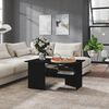 vidaXL Couchtisch Schwarz 90x60x46,5 cm Holzwerkstoff