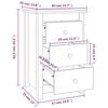 vidaXL Nachttisch Wei&szlig; 40x35x61,5 cm Massivholz Kiefer