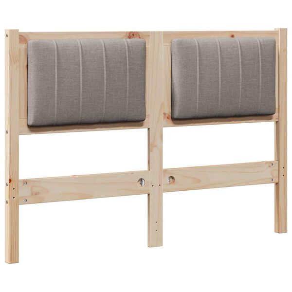 vidaXL Gepolstertes Kopfteil Braun 120 cm Massives Kiefernholz