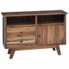 vidaXL Sideboard mit Schubladen Natur 100 x 30 x 68 cm Massivholz Teak