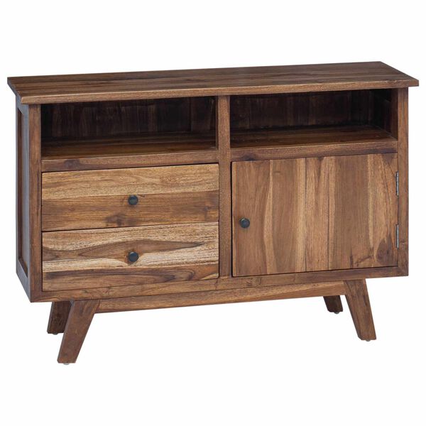 vidaXL Sideboard mit Schubladen Natur 100 x 30 x 68 cm Massivholz Teak
