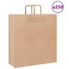 vidaXL Papiertragetaschen 250 Stk. mit Henkeln Braun 45x17x48 cm