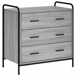 vidaXL Schubladenschrank Sonoma-Grau 70 x 39,5 x 71 cm Holzwerkstoff