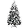 vidaXL K&uuml;nstlicher Weihnachtsbaum Klappbar 300 LEDs & Kugeln 180 cm