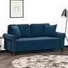 vidaXL 2-Sitzer-Sofa mit Kissen Blau 140 cm Samt