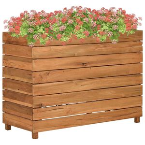 vidaXL Hochbeet 100x40x72 cm Teak Altholz und Stahl