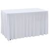 vidaXL 2 St&uuml;ck Stretch-Tischdecken mit Rand Wei&szlig; 183 x 76 x 74 cm