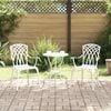 vidaXL Gartenstuhl 2 pcs Wei&szlig; 53 x 51 x 88,5 cm Aluminium