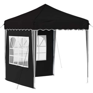 vidaXL Pop-up Partyzelt 195 x 195 x 245 cm Schwarz Oxford-Stoff