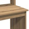 vidaXL Schreibtisch mit Regal Artisan-Eiche 102x45x148cm Holzwerkstoff