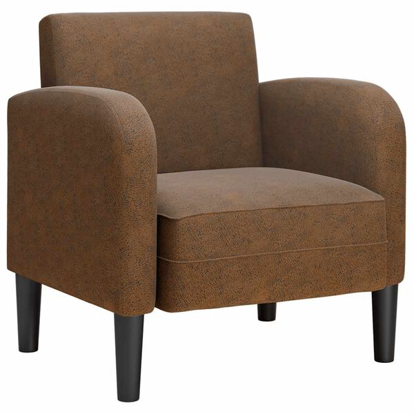 vidaXL Sessel mit Armlehnen Braun 54 cm Kunstleder