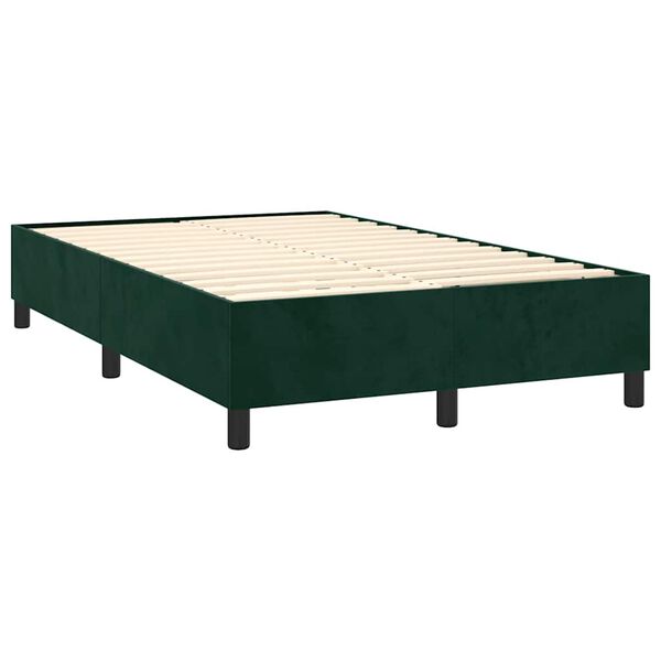 vidaXL Boxspringbettgestell Dunkelgr&uuml;n 120x200 cm Samt