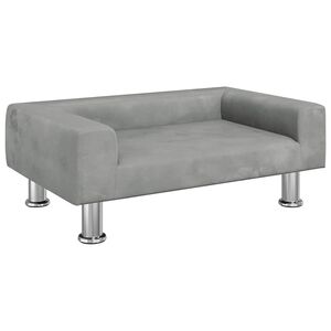 vidaXL Hundebett Hellgrau 70x45x26,5 cm Samt