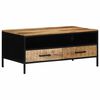 vidaXL Couchtisch Braun 90 x 50 x 40 cm Massives Mango Holz und Metall