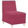 vidaXL Modulares Armfreies Sofa 2 pcs Weinrot 55 x 74 x 82 cm Samt