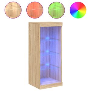 vidaXL Sideboard mit LED-Leuchten Sonoma-Eiche 41x37x100 cm